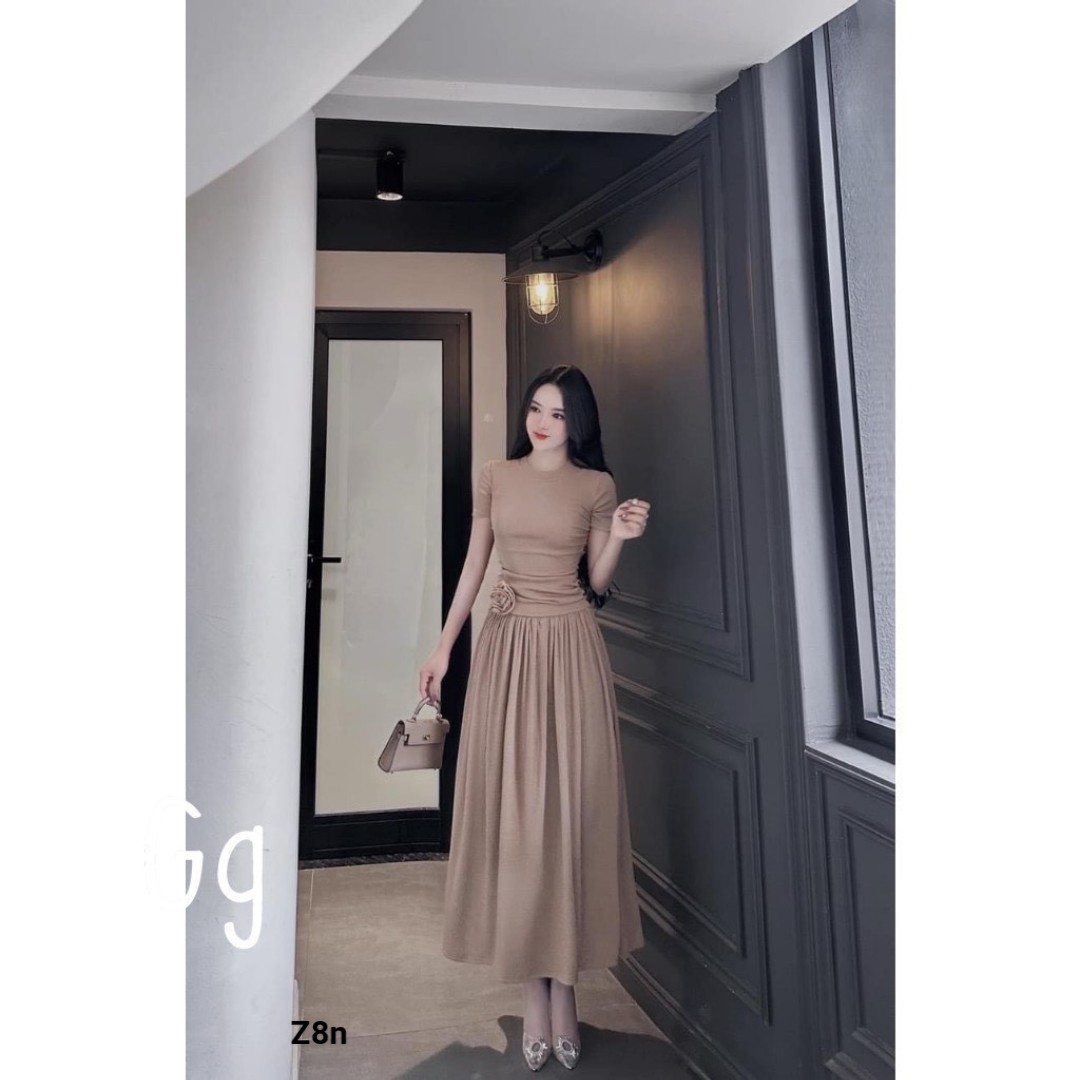 Đầm lụa dáng dài tôn dáng mẫu mới xinh lung linh ld0524