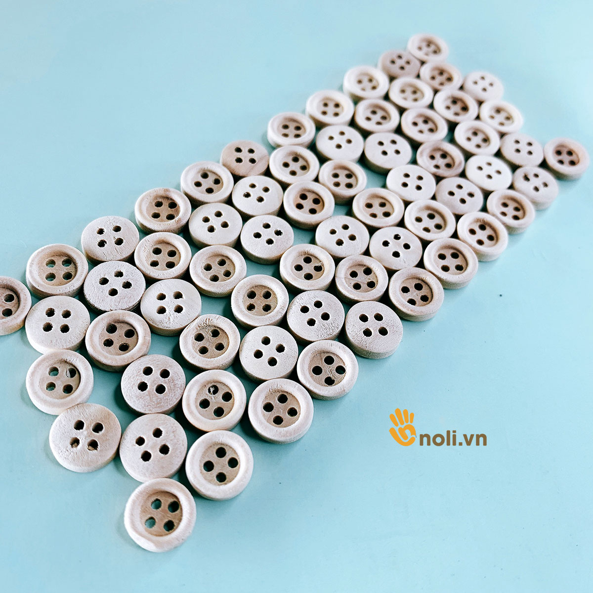 Cúc gỗ vintage 4 lỗ (Gói 10 cái)