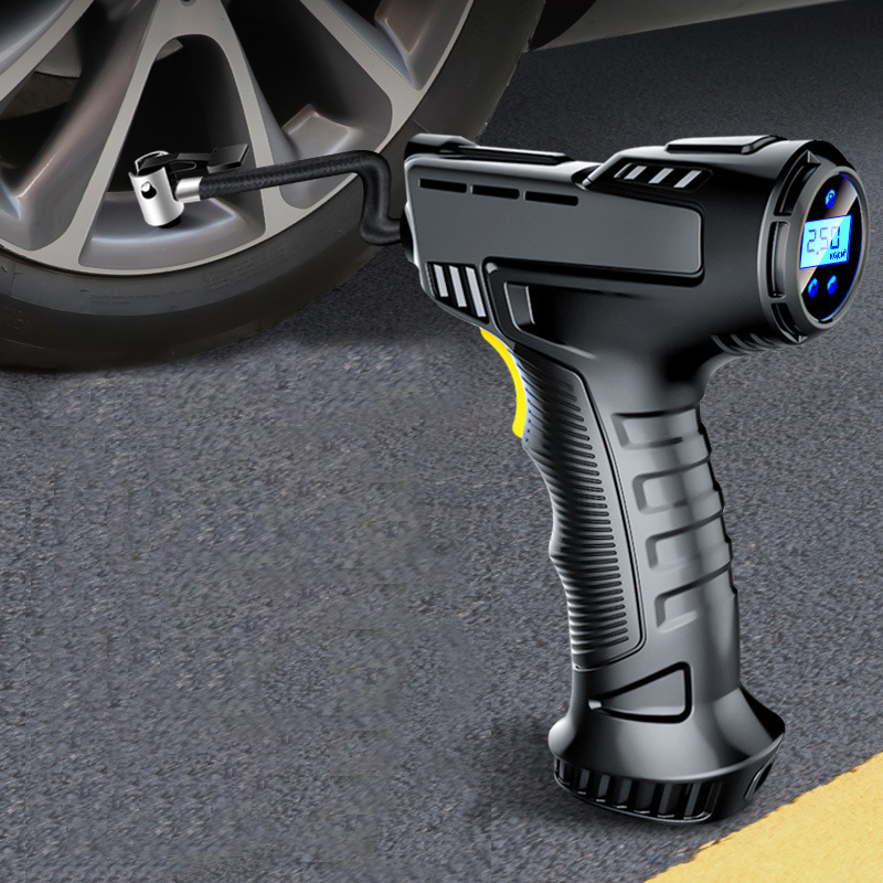 Máy Bơm Lốp Ô Tô Cầm Tay Đa Năng Loại Sạc Pin Và Cắm Tẩu 12V