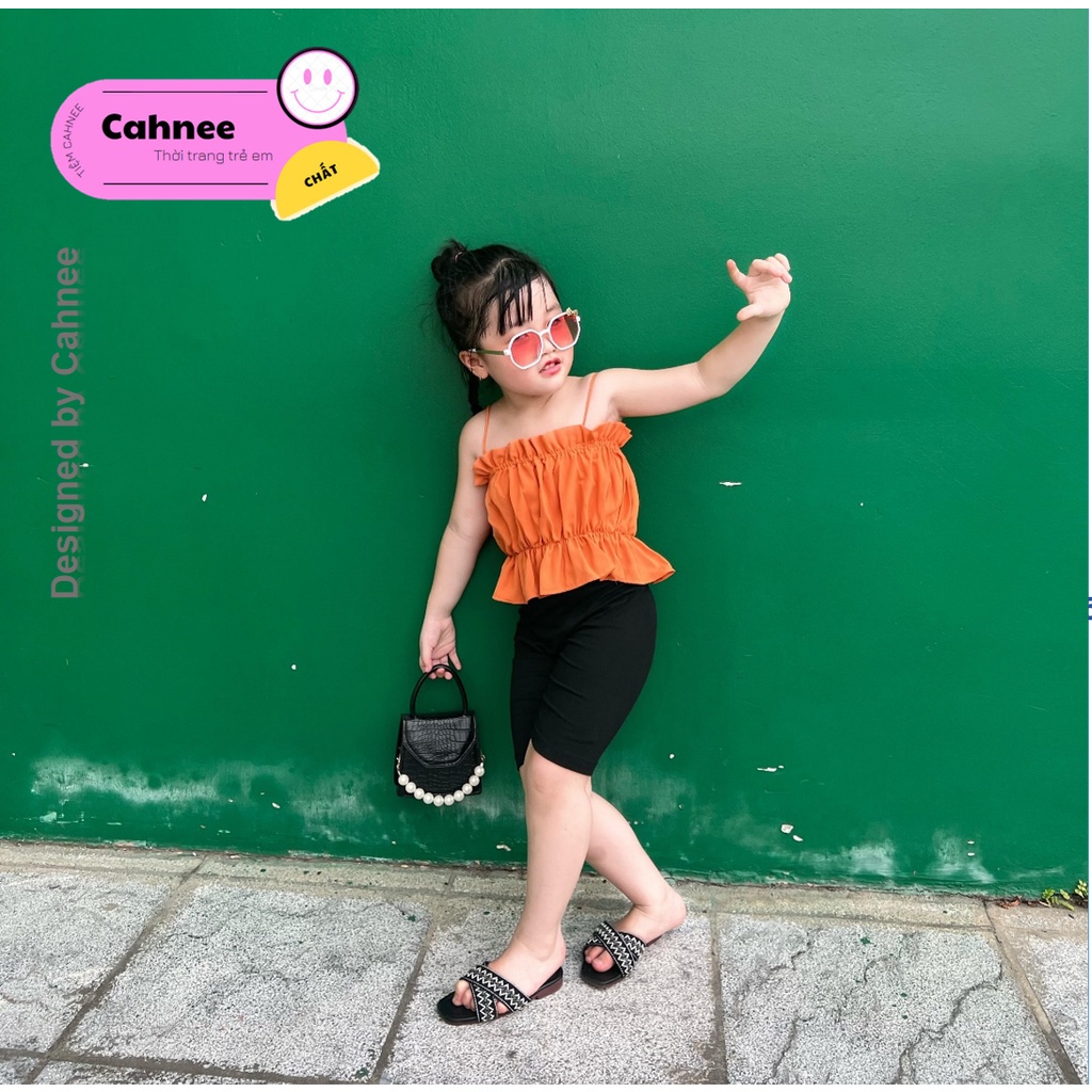 Áo Croptop Cộc Tay Cho Bé Gái