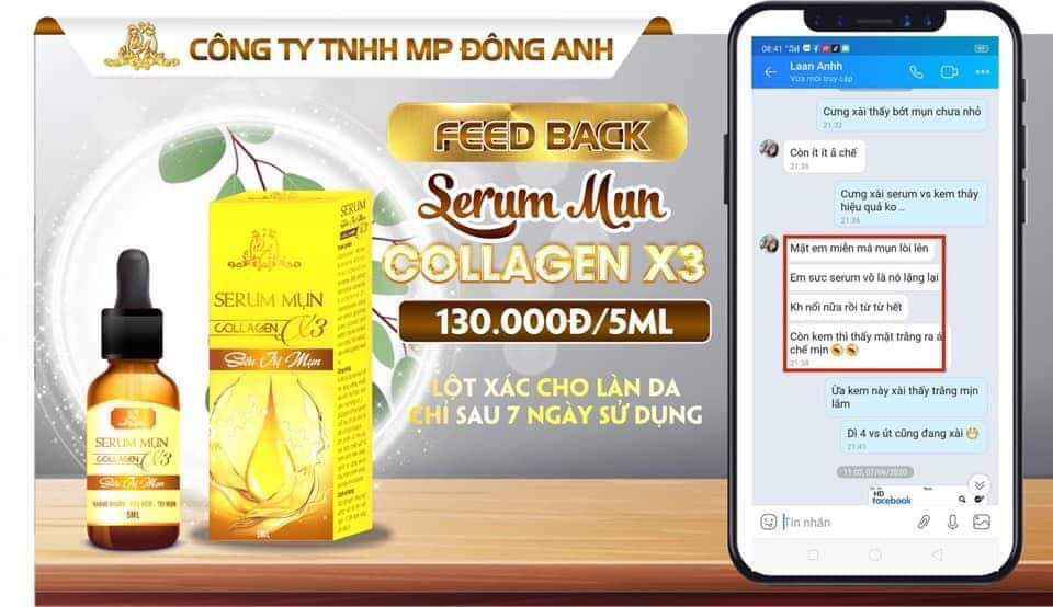 [HCM]Serum Mụn Collagen X3