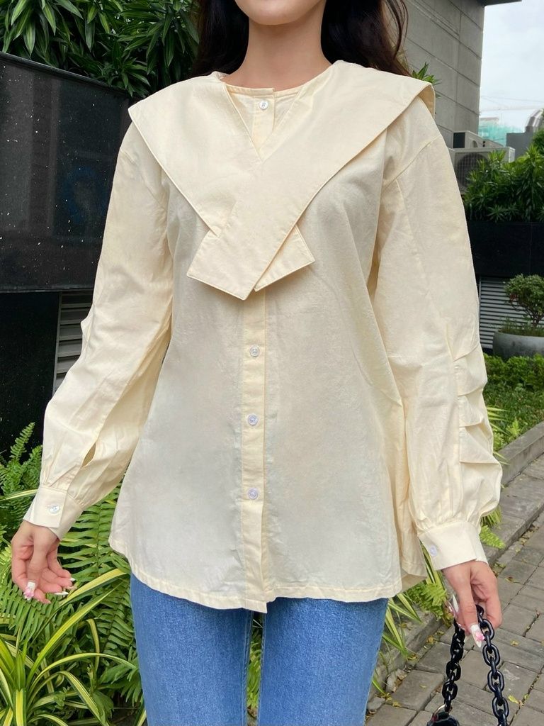 Áo kiểu nữ kem - Lovadova 22B09C001