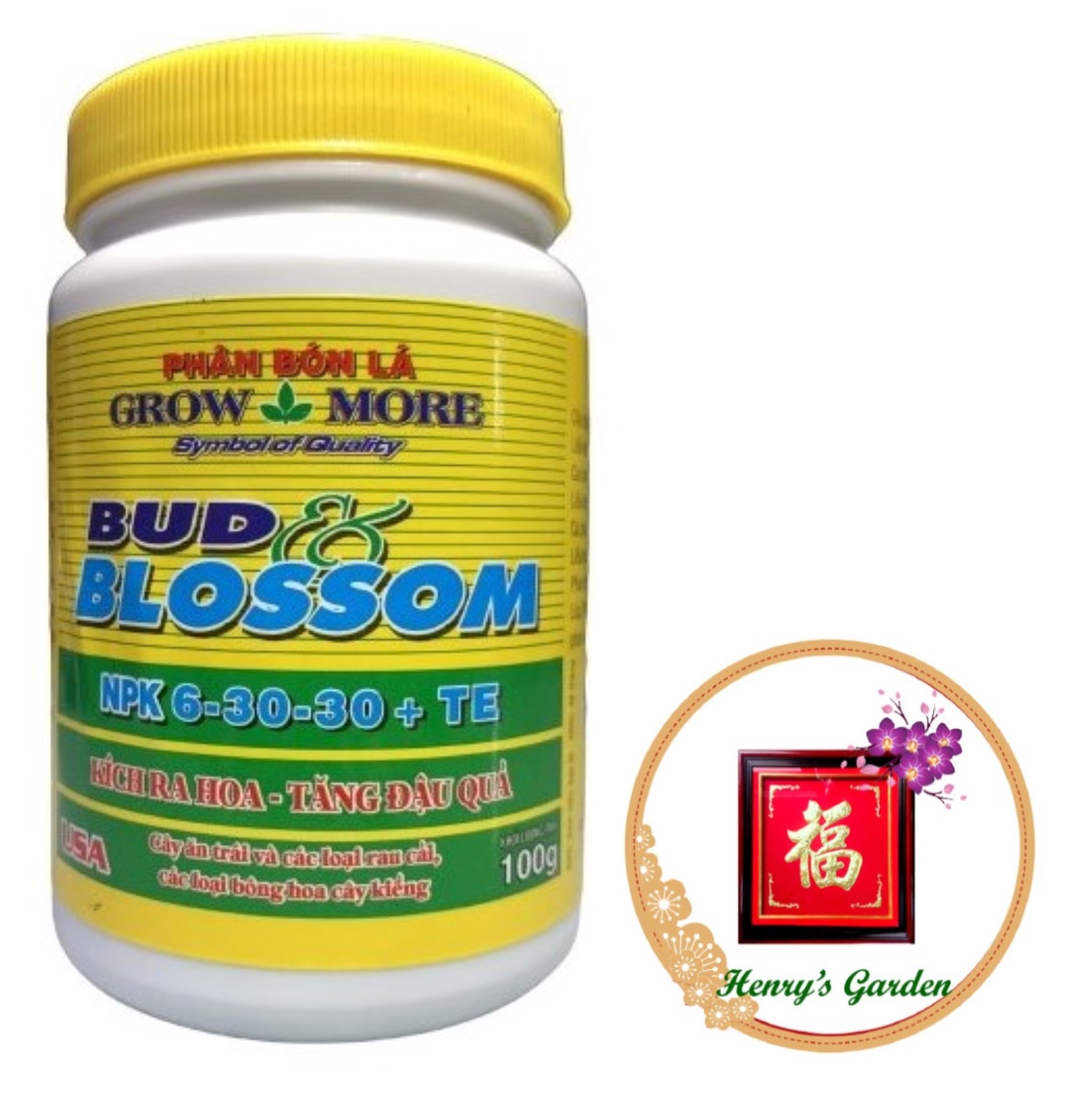 Phân Bón Lá Grow More NPK 6-30-30+TE - #385A# 100g