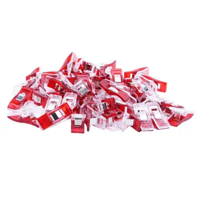50pcs Red CLIPS for Fabric Quilting Craft Sewing Knitting Crochet Office