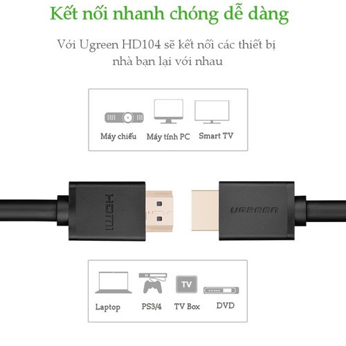 Dây HDMI Dài 5M UGREEN HD104 10109 - Hàng  BH 18 Tháng