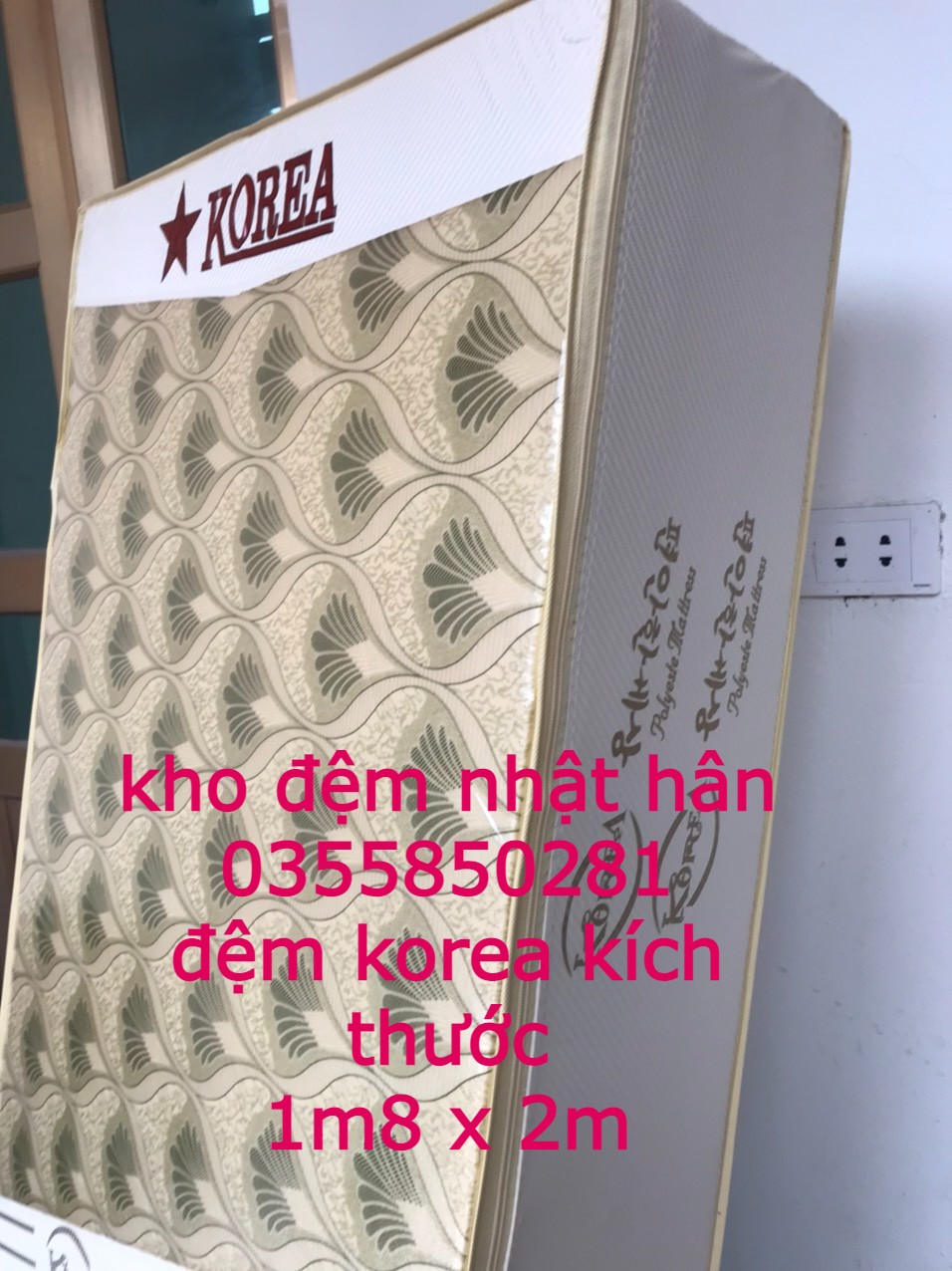 đệm bông ép Korea 1m8x2m,đệm gia đình