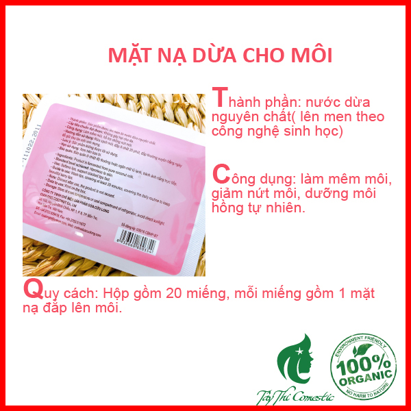 Mặt Nạ Dừa Cửu Long Dành Cho Môi Miếng Lẻ