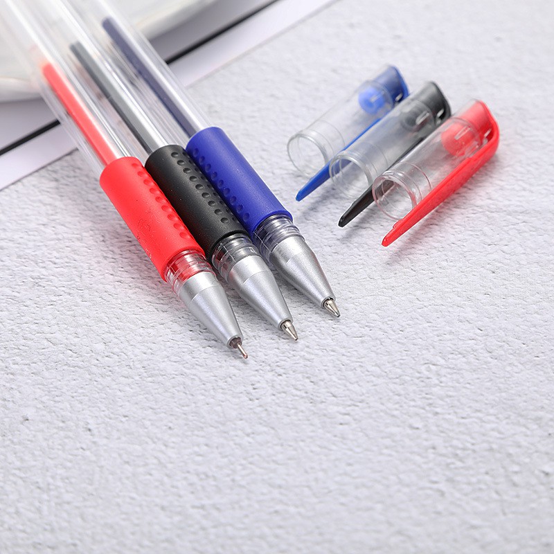 Bút bi bút gel 0.5mm cao cấp mực đều - ngòi bút nước xanh đen đỏ