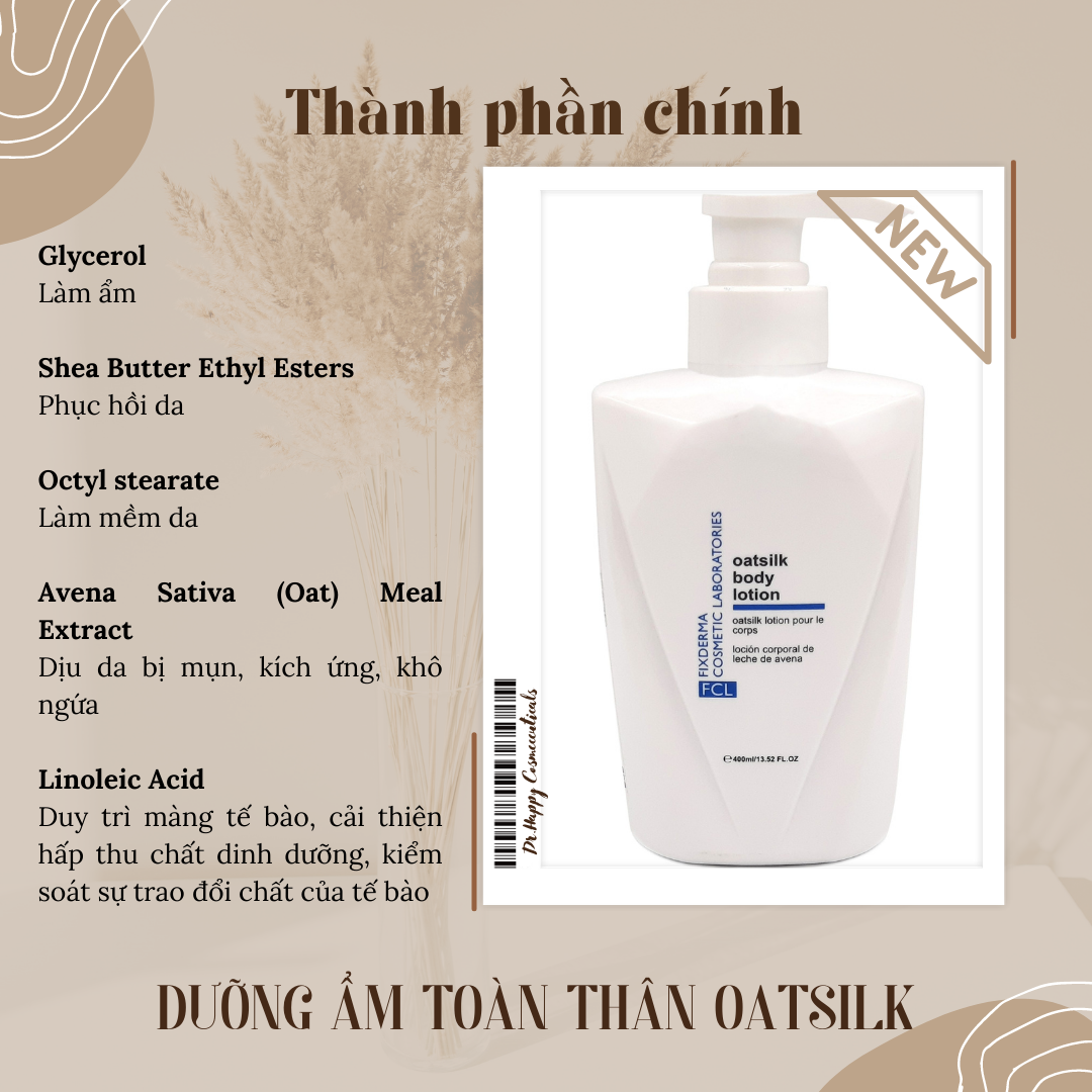 [authư·FCL Oat Silk Body Lotion- Dưỡng thể - Dưỡng ẩm