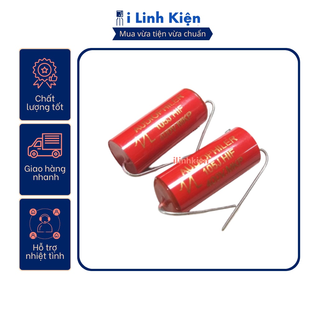 Tụ Audiophiler 1uF 400V 105J màu đỏ