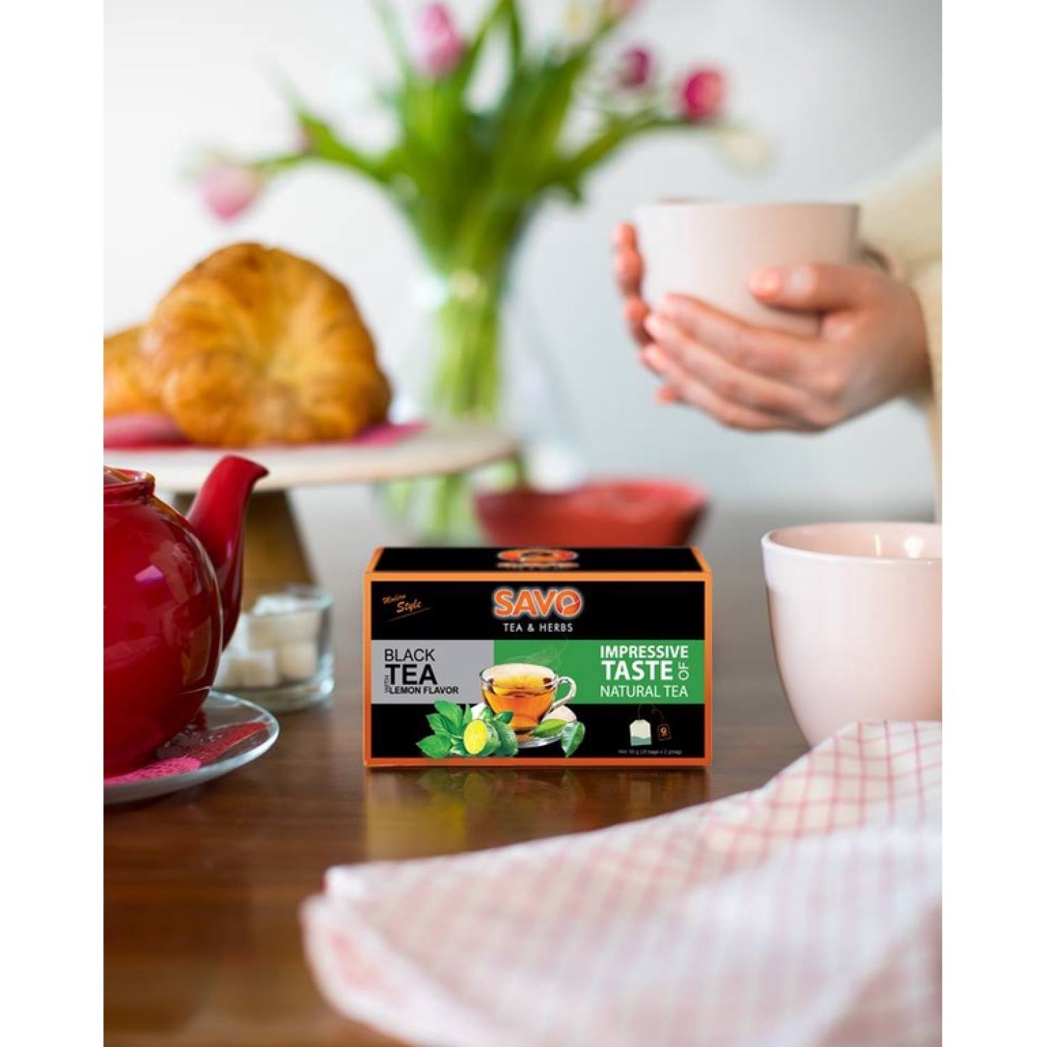 Trà chanh túi lọc SAVO (25 gói x 2g)