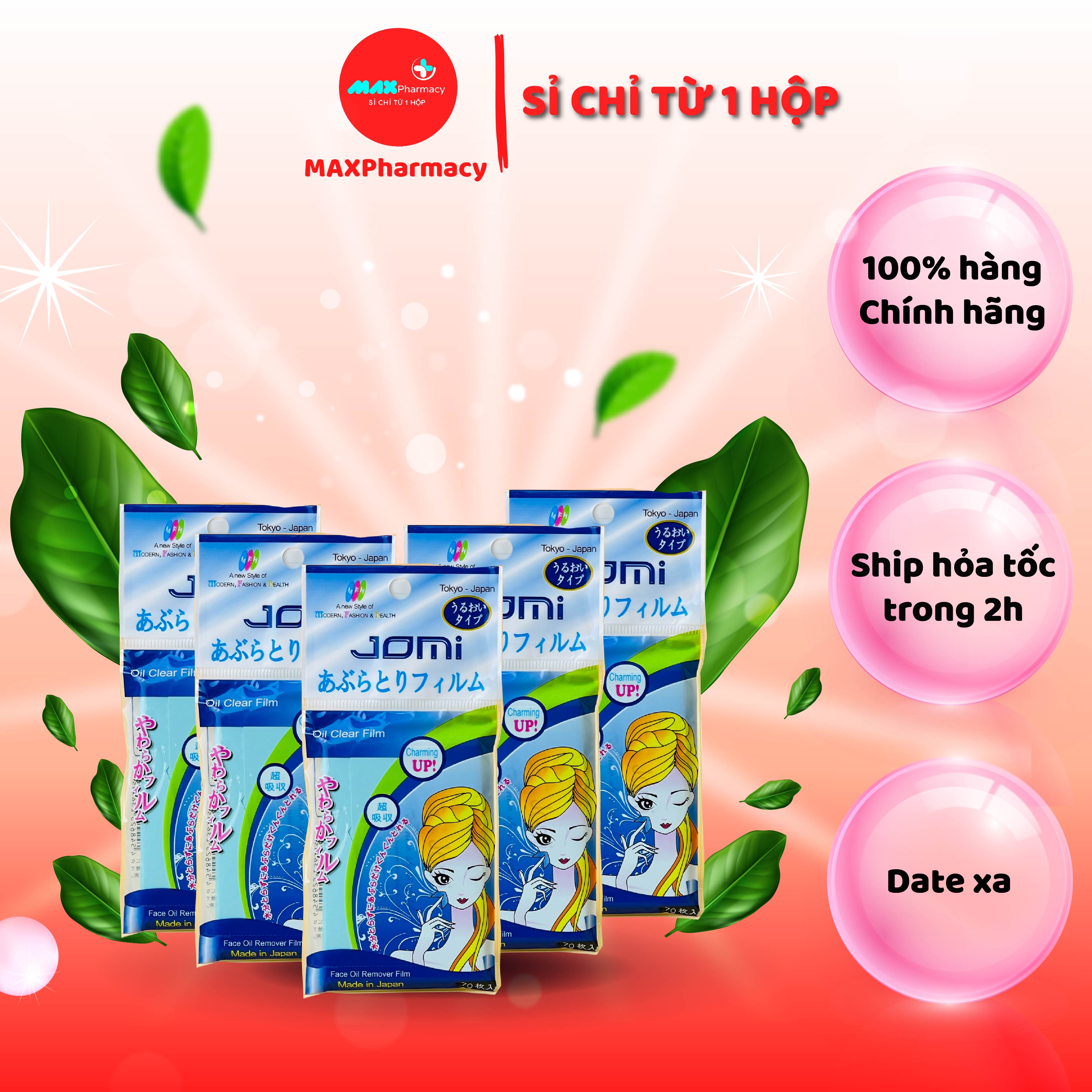 Phim thấm dầu JOMI Oil Remover Film 70 tờ - Maxpharmacy