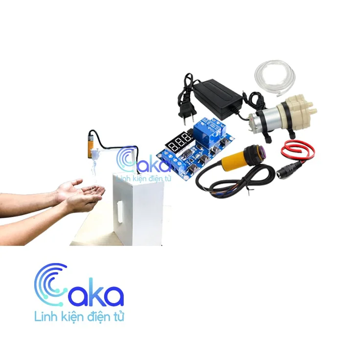 Combo Chế Máy Rửa Tay Tự Động - Bộ Linh Kiện Tạo Máy Rửa Tay Không Tiếp Xúc