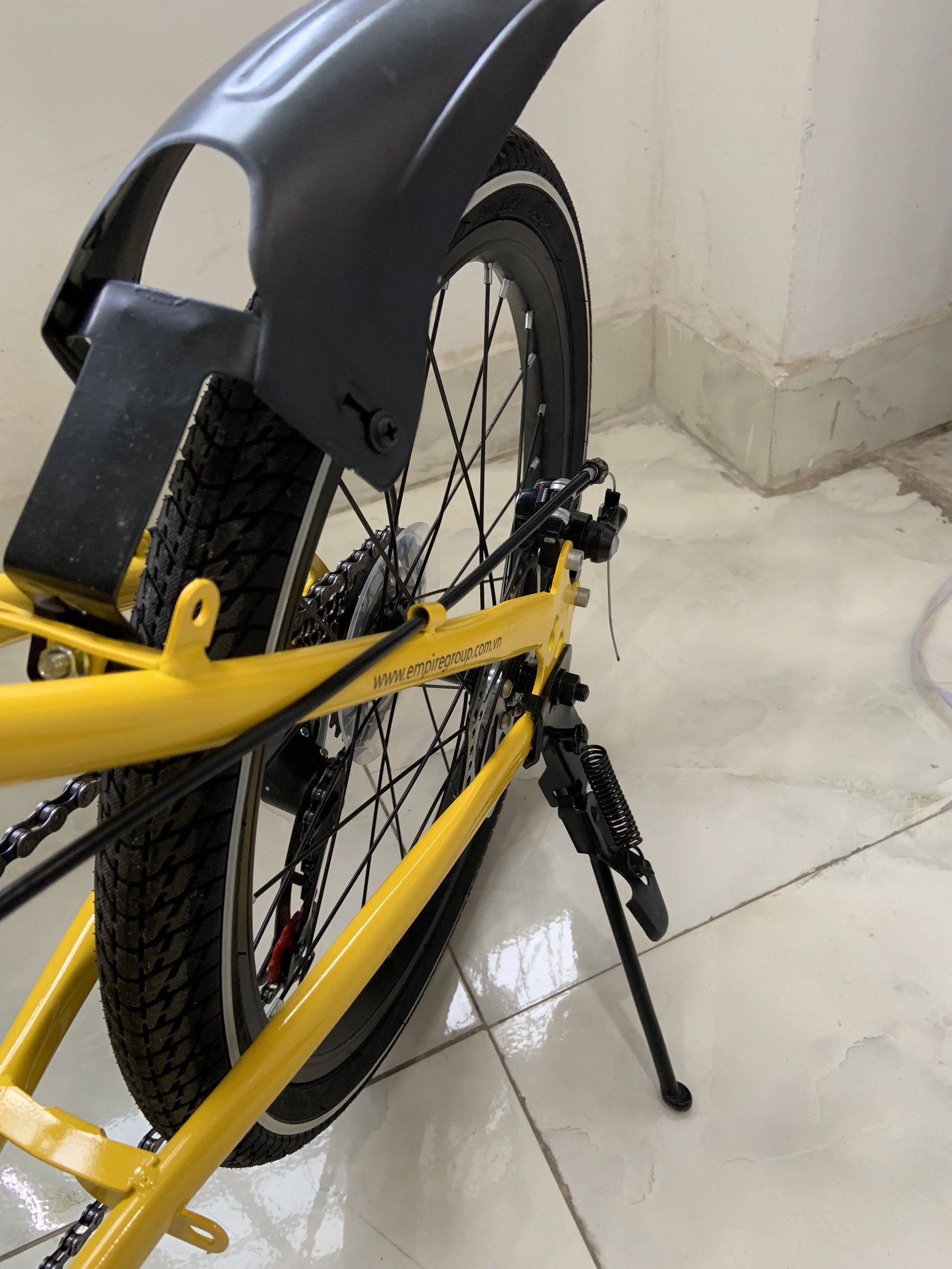 Xe đạp gấp E1000 màu vàng