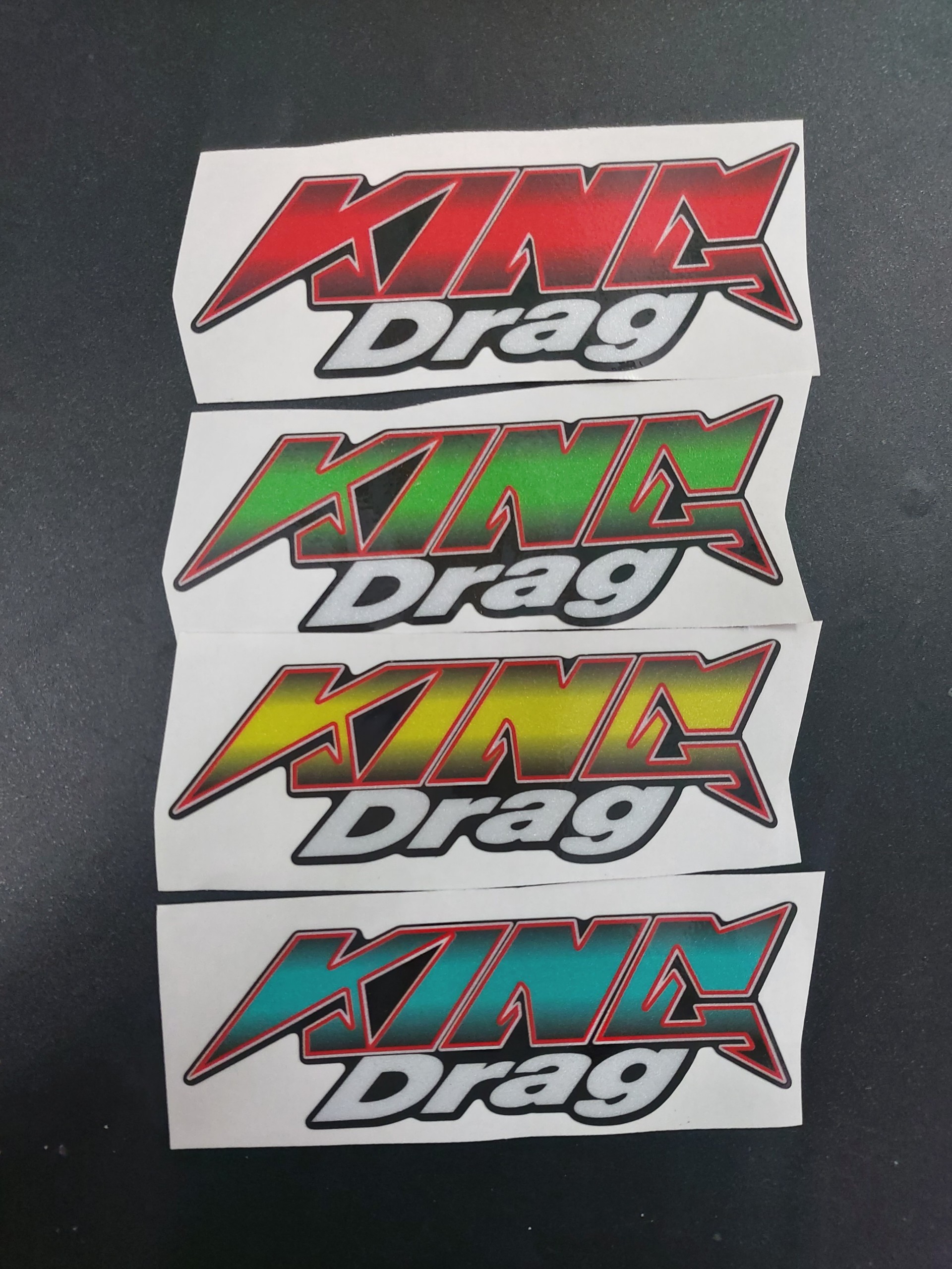 Tem logo kingdrag phản quang 4x11cm
