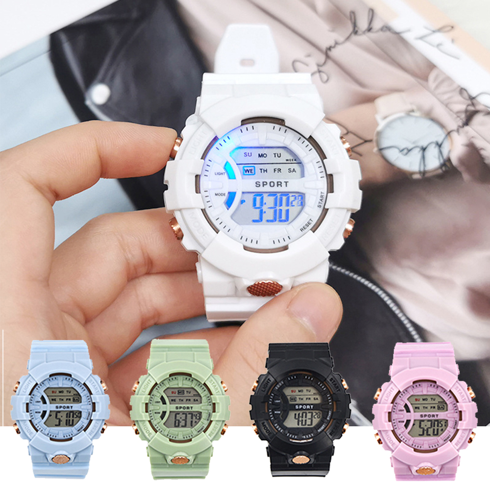 INS Fashion Waterproof Students Sports Casual Electronic Watch Luminous Wrist Watches LED Digital Watches Silicone