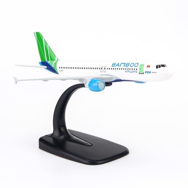 Mô hình máy bay Bamboo Airways Airbus A320 16cm Everfly