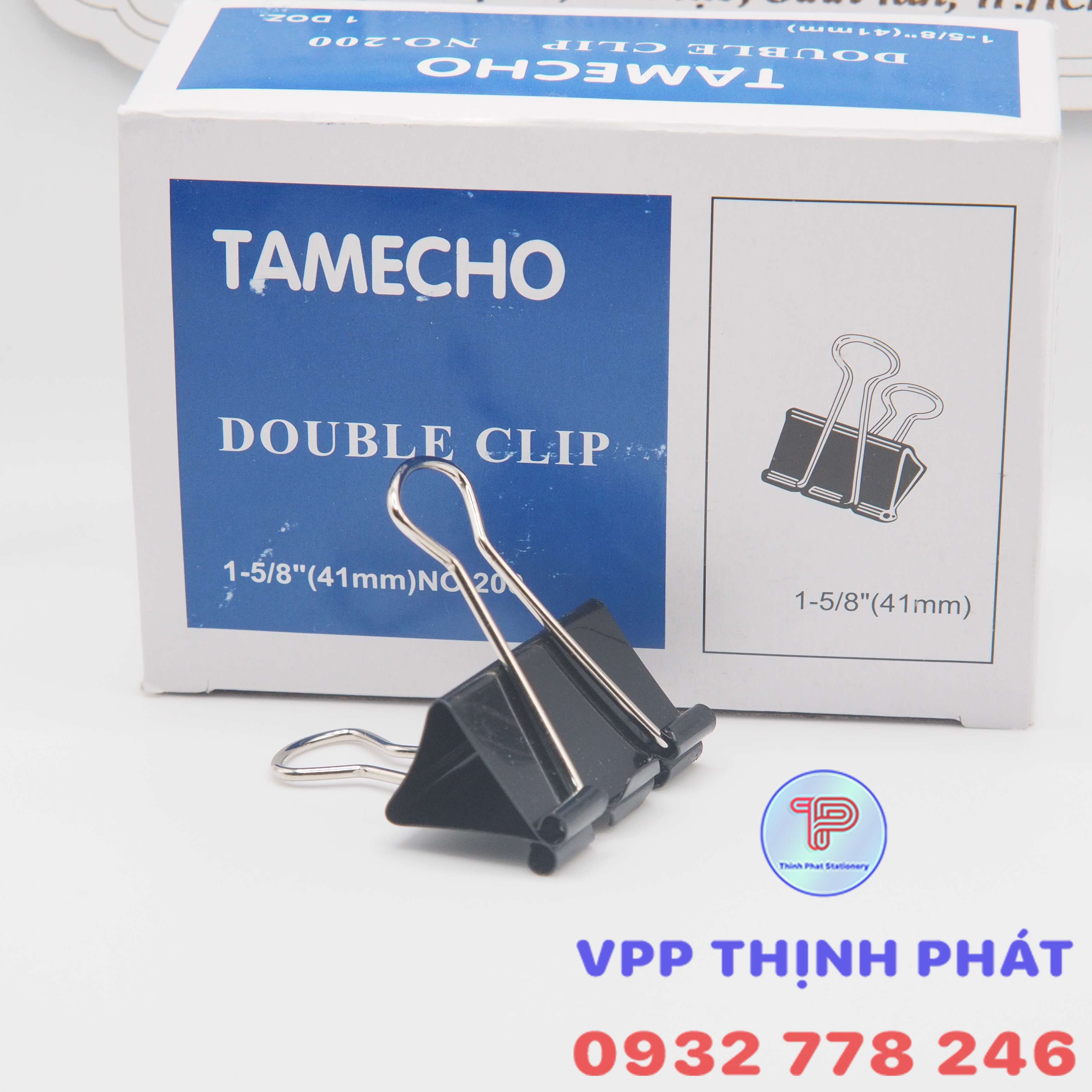 Kẹp bướm đen TAMECHO nhiều kích thước (1 hộp)