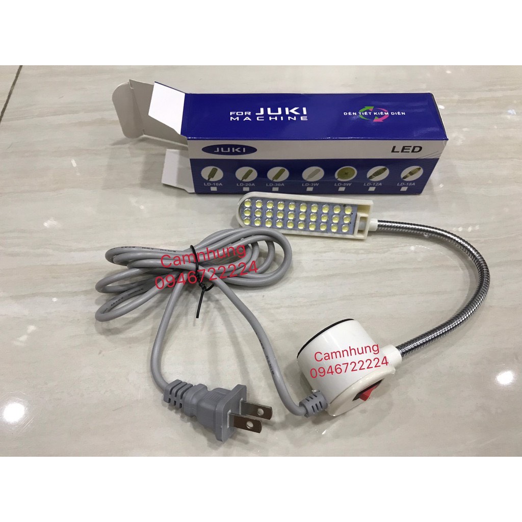 đèn led gắn máy may 30 bóng có cần hít hiệu juki