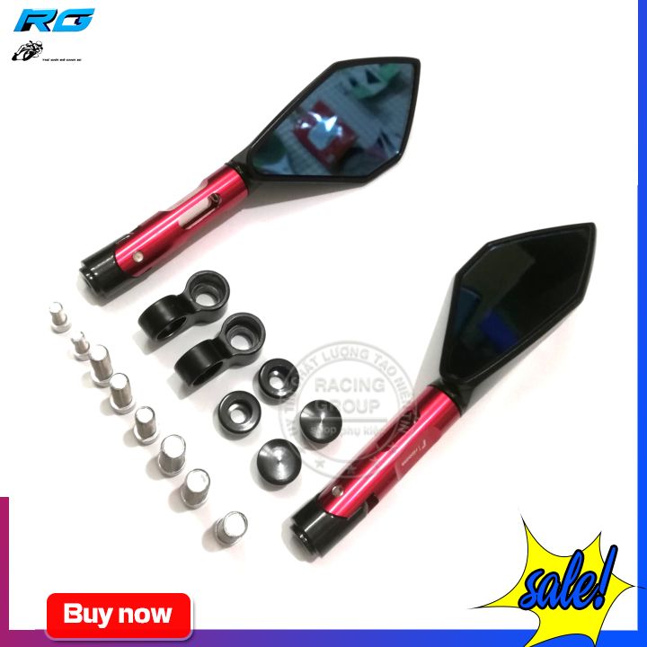 [HCM]Gương Chiếu Hậu Rizoma 5 Cạnh L2 Màu Đỏ - 1 Cặp