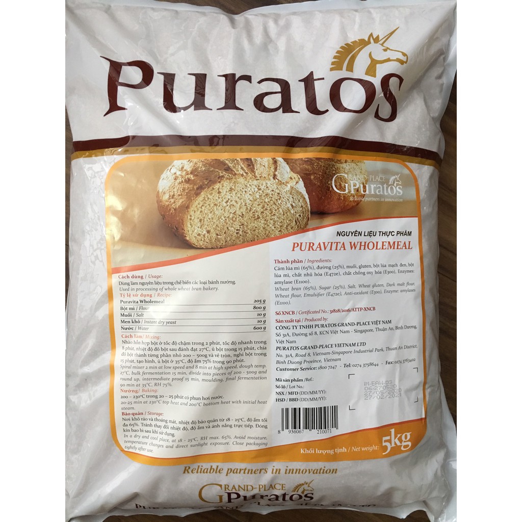 Bột ngũ cốc nguyên cám puratos - 1 kg
