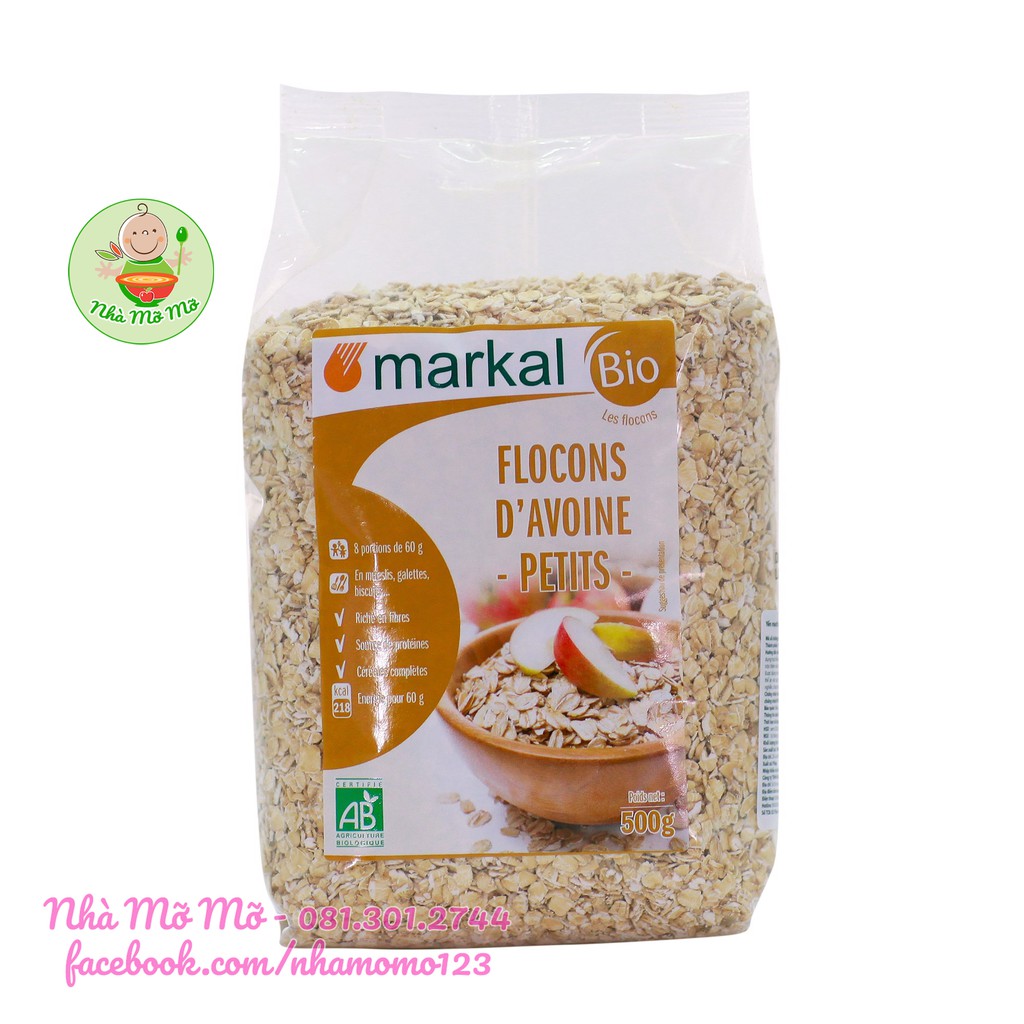 Yến Mạch Cán Mỏng Hữu Cơ Markal 500g (Date 3/2024) - Nhà Mỡ Mỡ