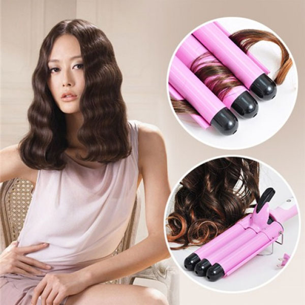 MÁY BẤM TÓC GỢN SÓNG, máy tạo kiểu uốn xoăn sóng nước,máy làm xoăn sóng 3 TRỤC phong cách hàn quốc,MÁY BẤM TÓC