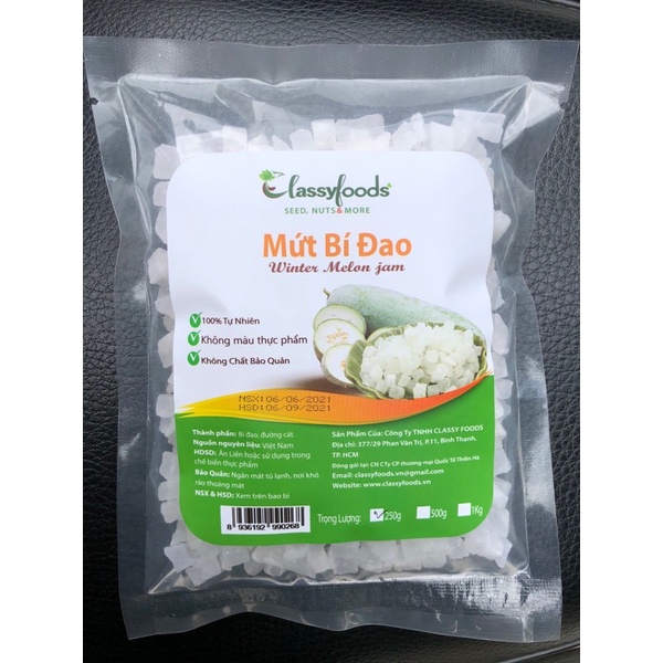 Mứt bí cắt hạt lựu