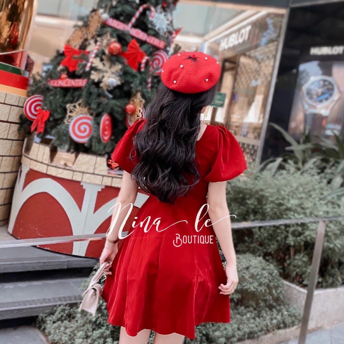 ĐẦM ĐỎ ĐÍNH CƯỜM TAY PHỒNG THỜI TRANG KIPI