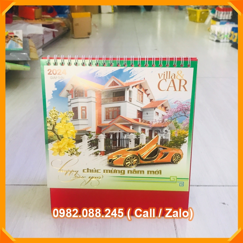 Lịch 2024 - ) lịch để bàn Chữ A ( 16 x 24cm)
