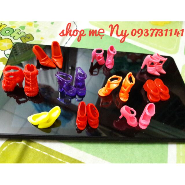 Combo 9 đôi giày cho búp bê BB hoặc búp bê 30cm