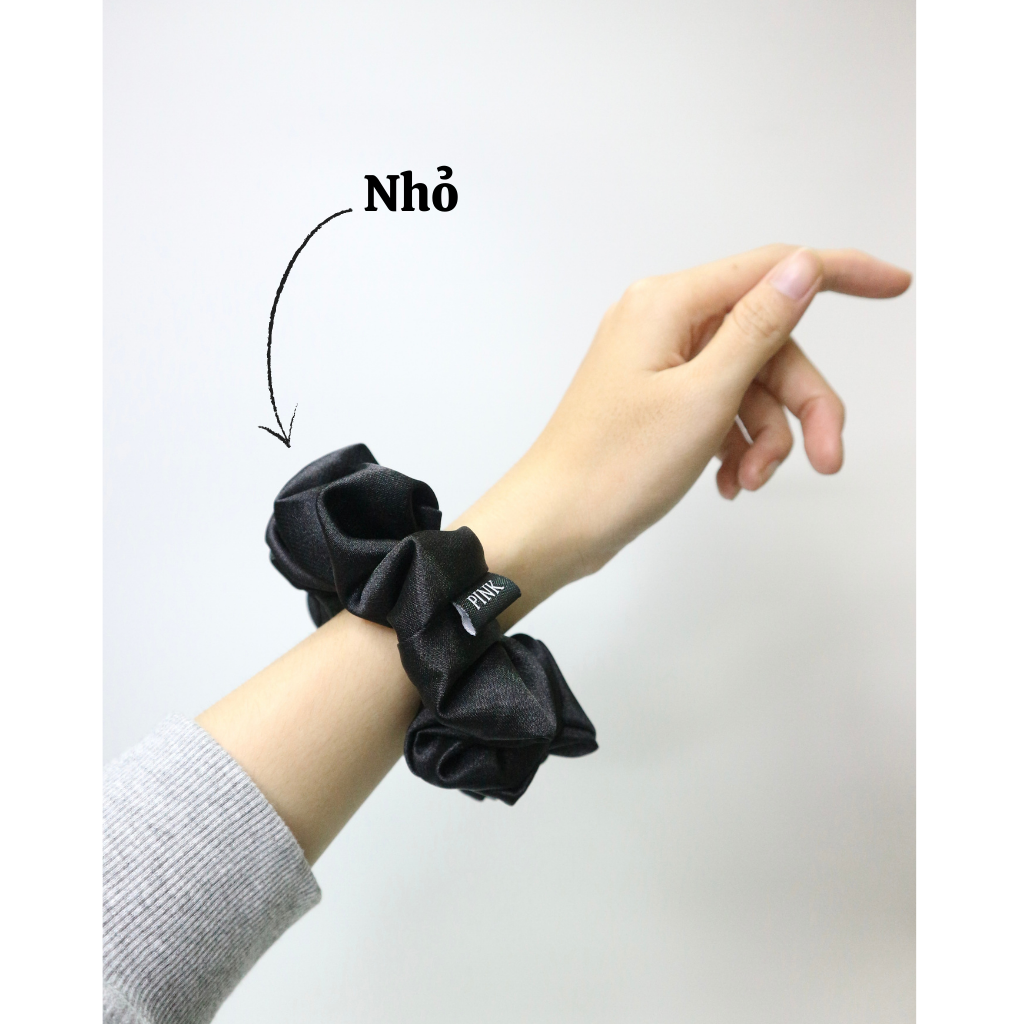 Scrunchies Dây Cột Tóc Lụa Satin.