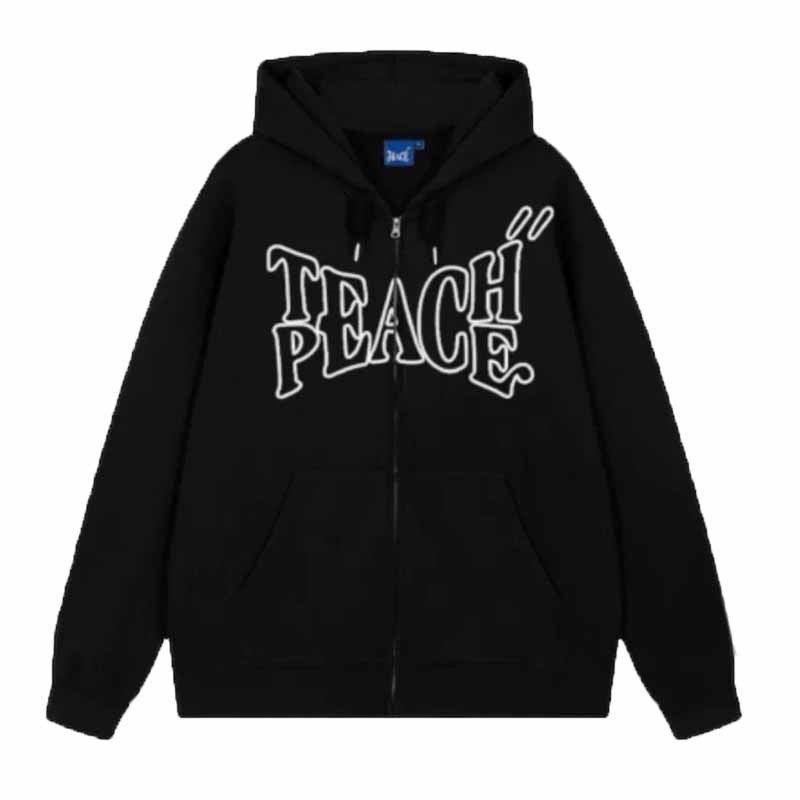 ?? MẶC LÀ THÍCH ?? Áo hoodie khóa kéo dáng rộng phong cách Hàn Quốc trẻ trung cho cặp đôi Áo khoác nam nữ Unisex In chữ Siêu Xinh Cho Mùa Đông ??- FROM DƯỚI 75KG