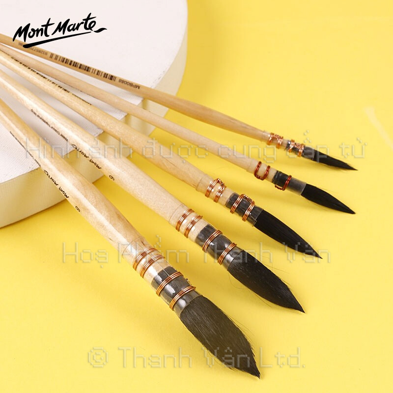 Bút - cọ vẽ lông chồn cao cấp mont marte | water colour traditional mop