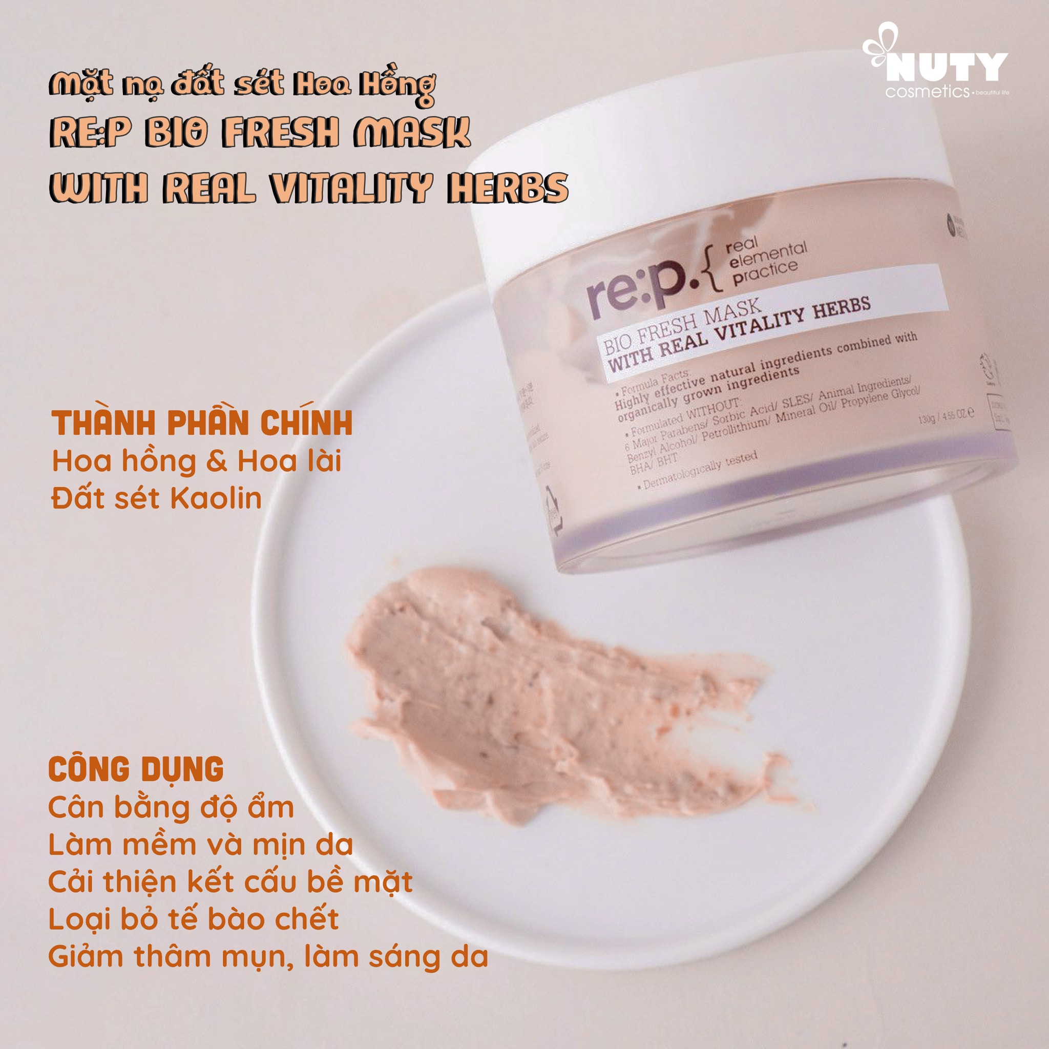 Mặt Nạ Đất SétRE:P Bio Fresh Mask (130g)