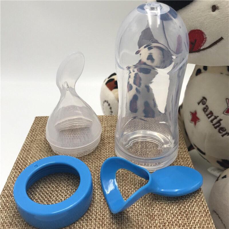 Bình thìa muỗng ăn dặm silicon cho bé