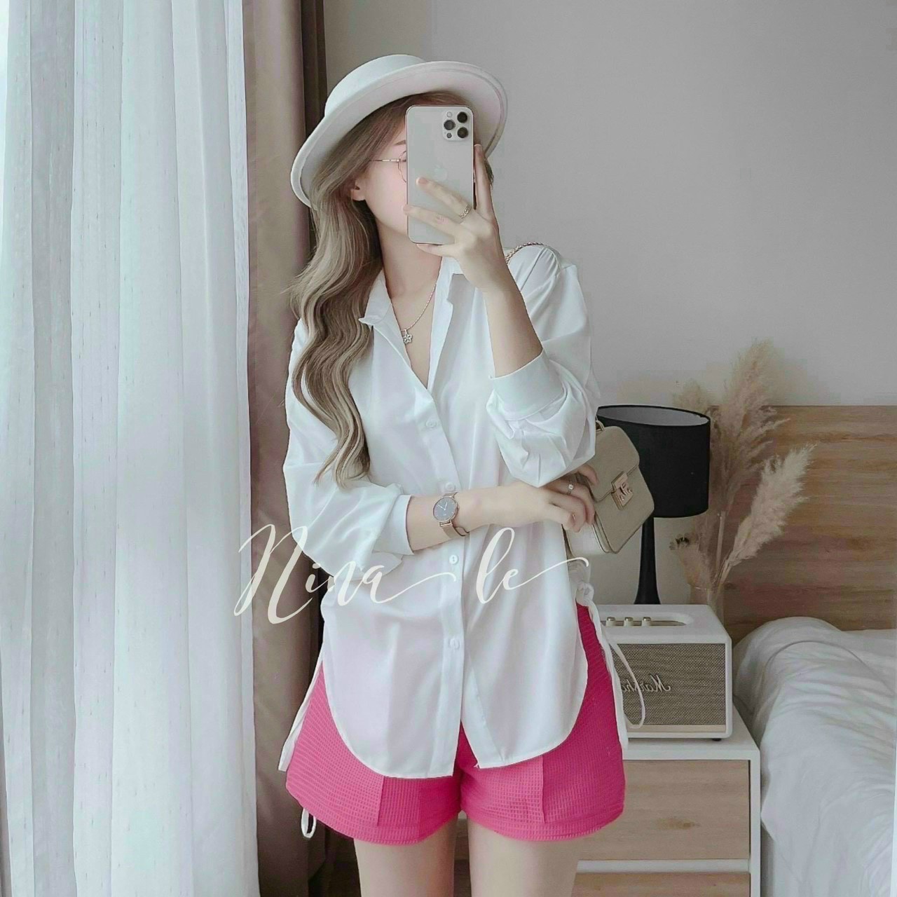 sét bộ tay dài cổ sơ mi đầy phong cách
