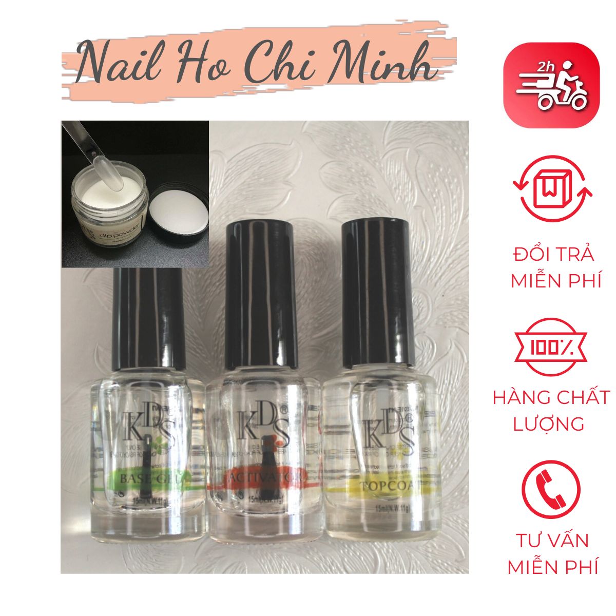 [HCM]Set bột nhúng KDS chính hãng (1 hủ lớn + 3 chai)