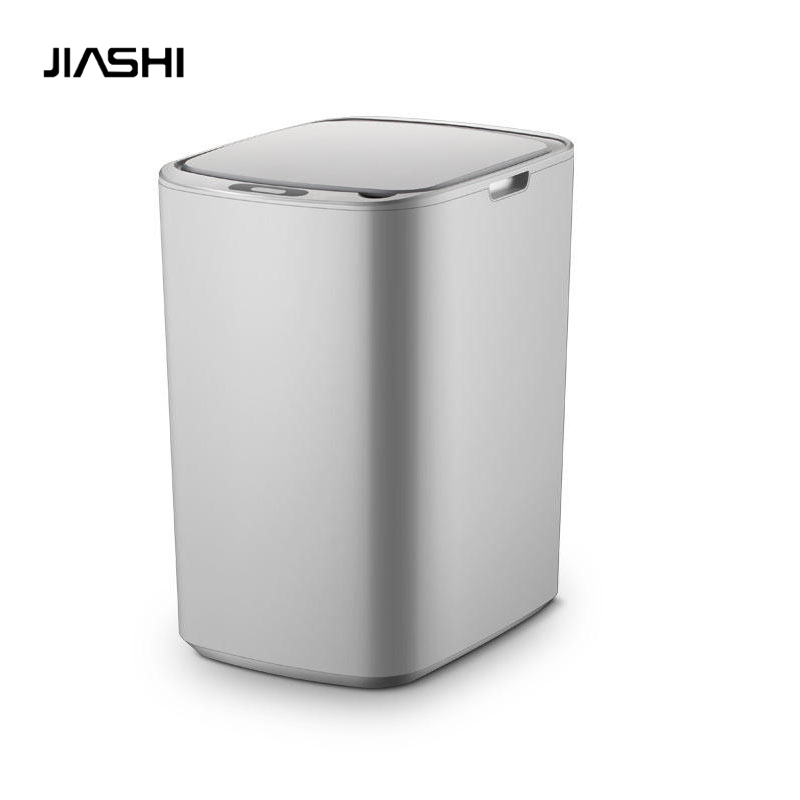 JIASHI Intelligent induction trash can with lid large capacity stainless steel trash can