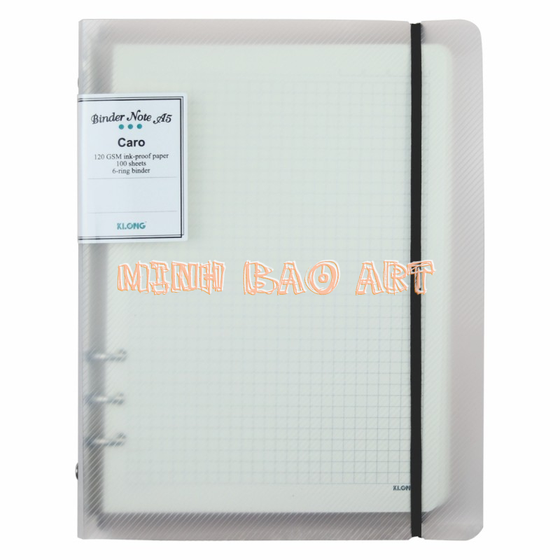 Sổ klong binder file caro nhựa kẹp còng a5 - 100 tờ ; ms: 994
