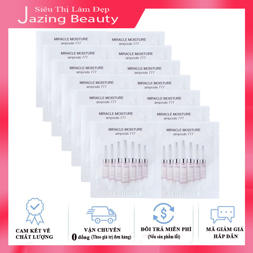 [Hỗ Trợ Ship + Hoàn Tiền 12%] Combo 15 Sample Tinh Chất Dưỡng Ẩm Ohui Miracle Moisture Ampoule 777