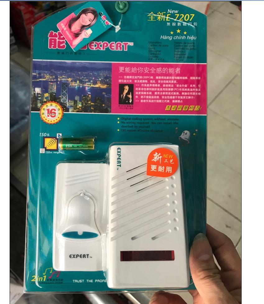 Chuông cửa không dây cao cấp EXPERT E-7207 (Loại Tốt)