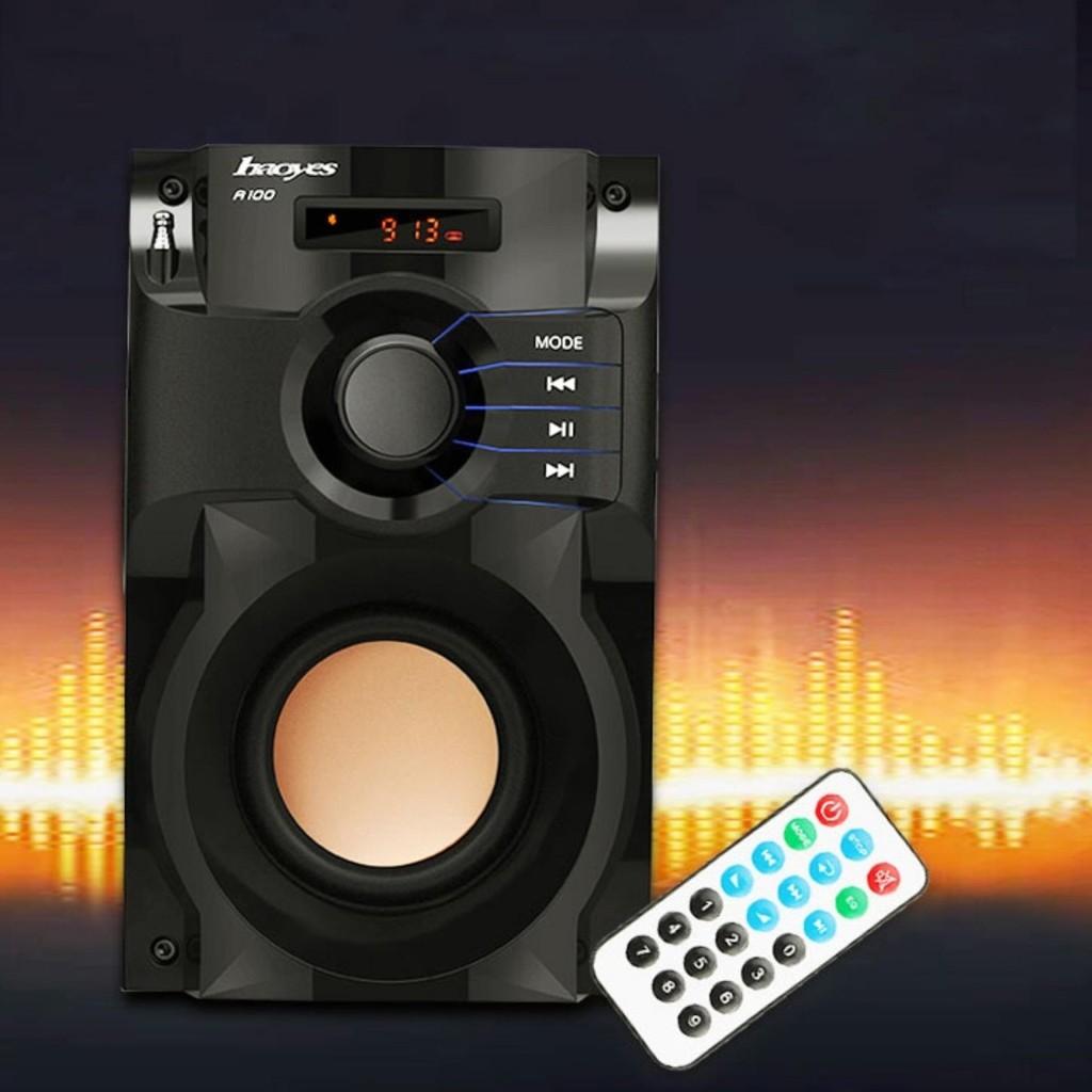 (Mẫu mới 2019) Loa Nghe nhạc Bluetooth Cao Cấp Super Bass RS - A100 (có điều khiển từ xa)