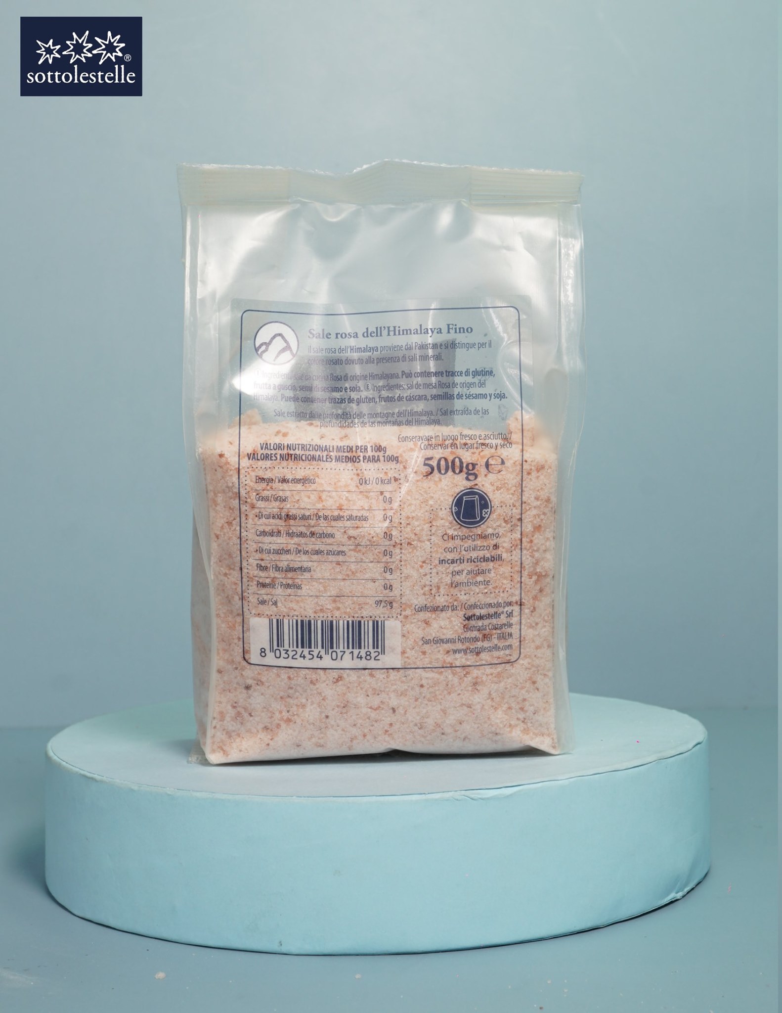 Muối hồng Himalaya (Sottolestelle Himalayan Pink Salt) - 500gr