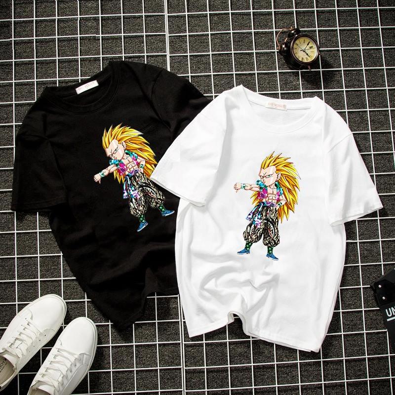 Áo thun unisex in goku cá tính hàn quốc dày mịn 19deal838