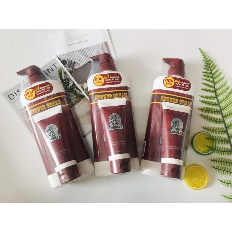 Sữa tắm Ngựa Nâu Top Country kèm Sữa rửa mặt Thái Lan 500ml Hàng Nhập