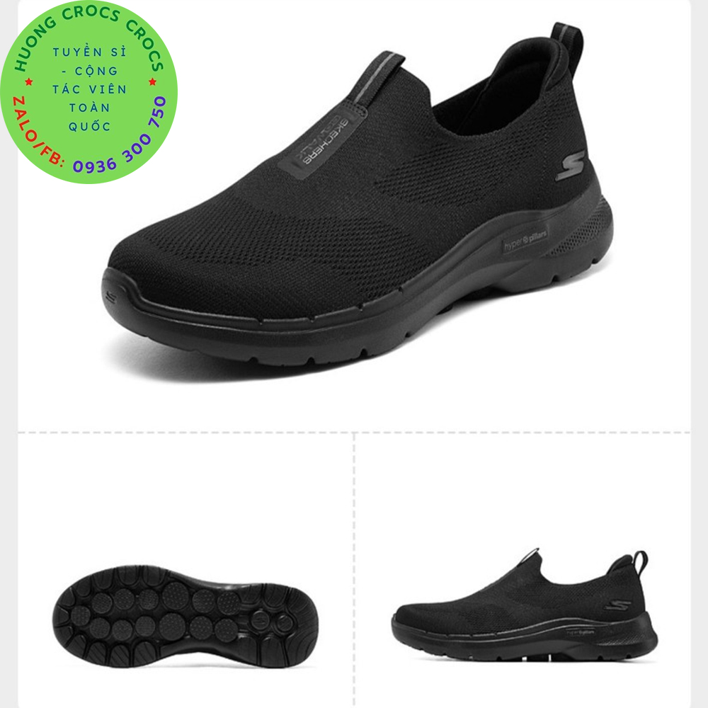 GIÀY THỂ THAO SKECHERS GOWALK 6 MÀU ĐEN ĐẾ ĐEN