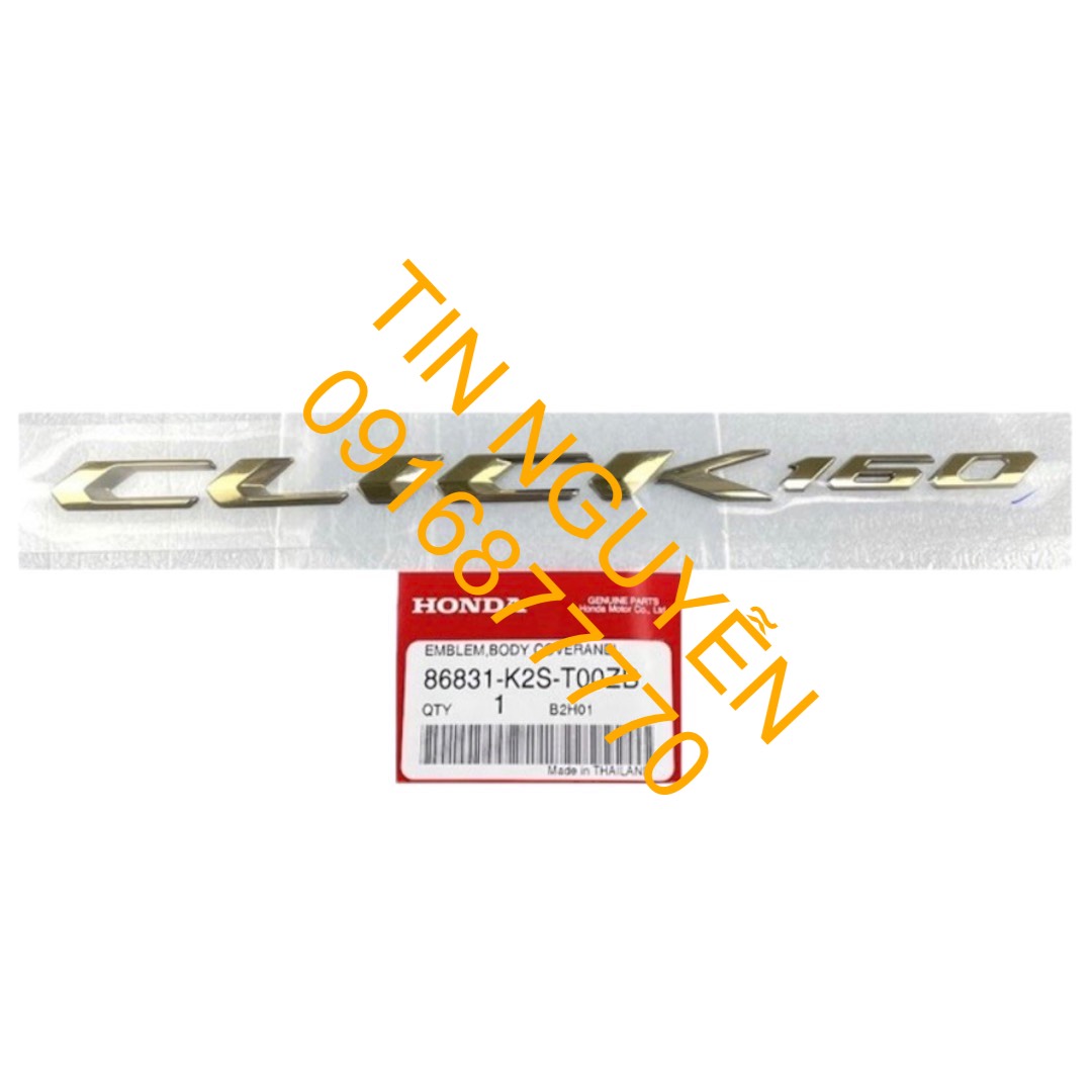 Tem chữ nổi click 160 chính hãng honda - 1 chữ