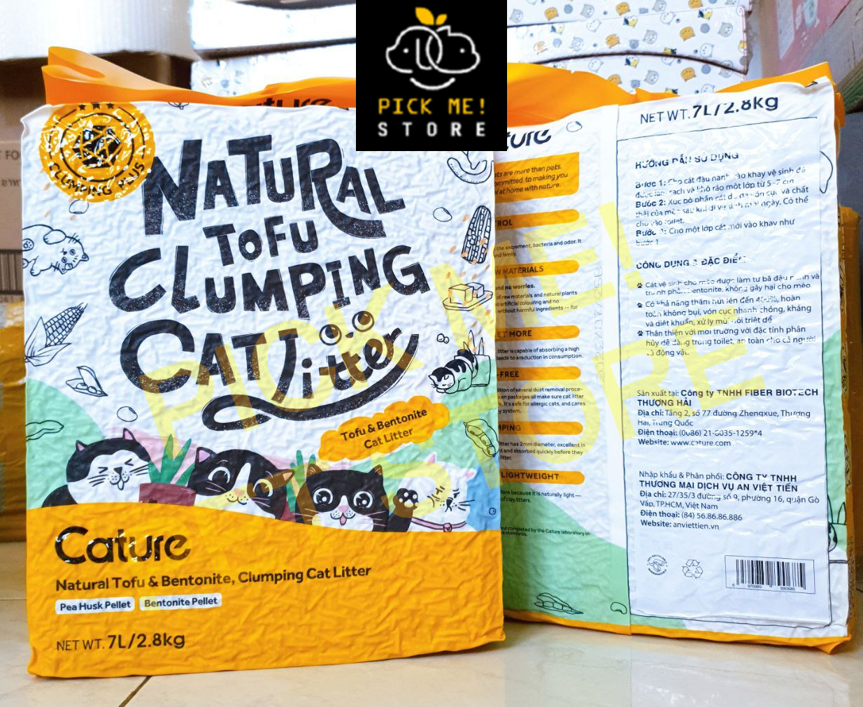 Cature mix clay soy cat litter - 7l | can flush toilet, toilet |tofu