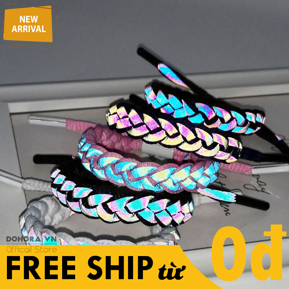 Vòng Đeo Tay Phản Quang Đan Len, Phản Chiếu Ánh Sáng Ban Đêm Siêu Hot, Vòng Đeo Tay Handmade Siêu Cá Tính, Siêu Hot VT14 (Giao Hàng Ngẫu Nhiên)